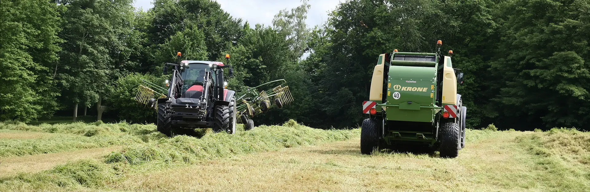 presse andainneur krone materiel fenaison cadauma Hérault